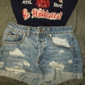 Denim shorts